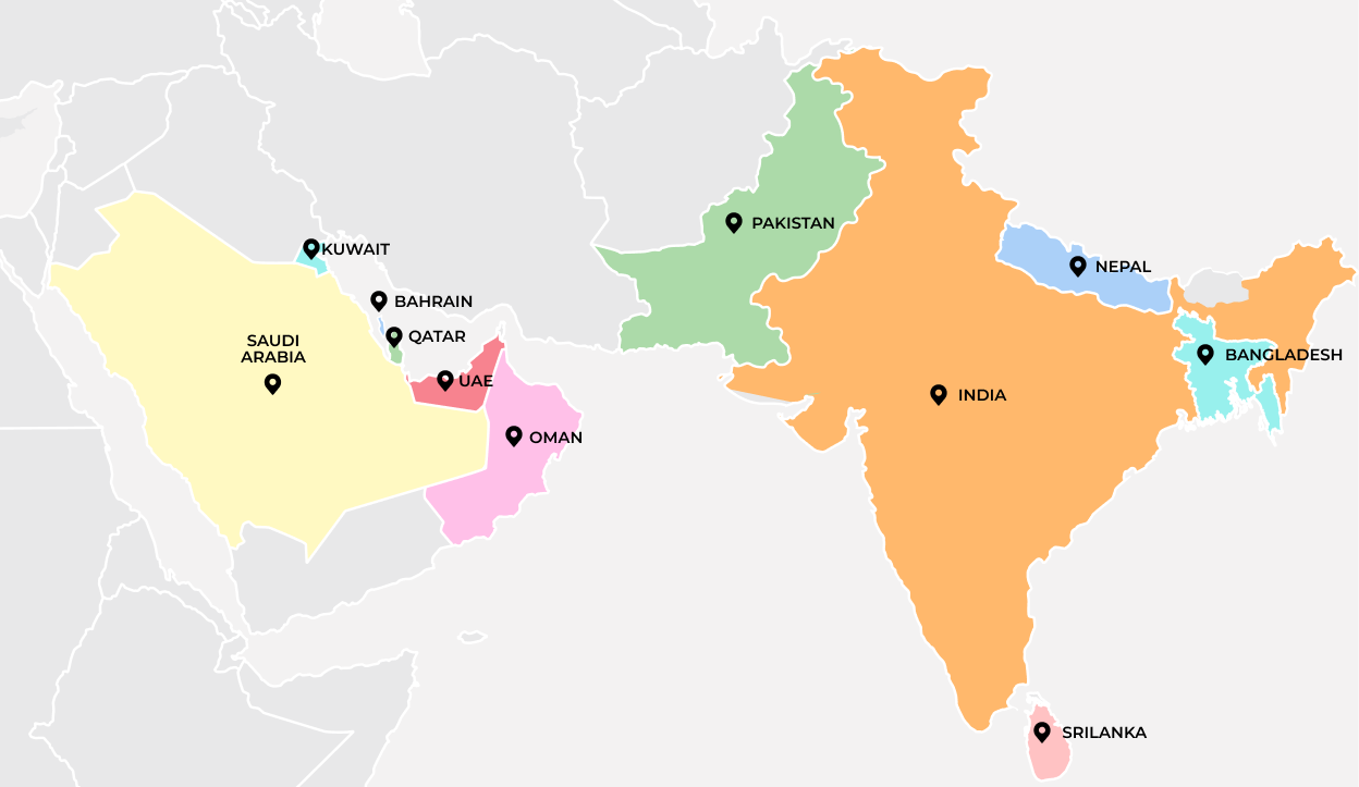 Active market nodes map