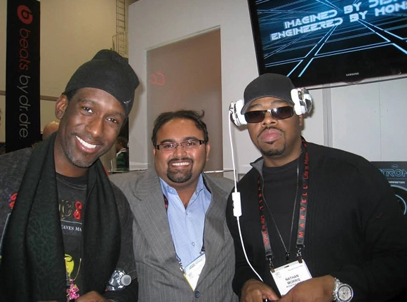 Nathan Morris and Shawn Stockman of Boyz II Men At CES Monster Booth